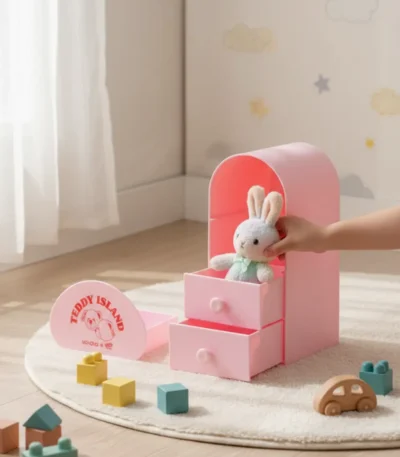 Caja de Almacenamiento Tres Capas Teddy Island x YOYOSO