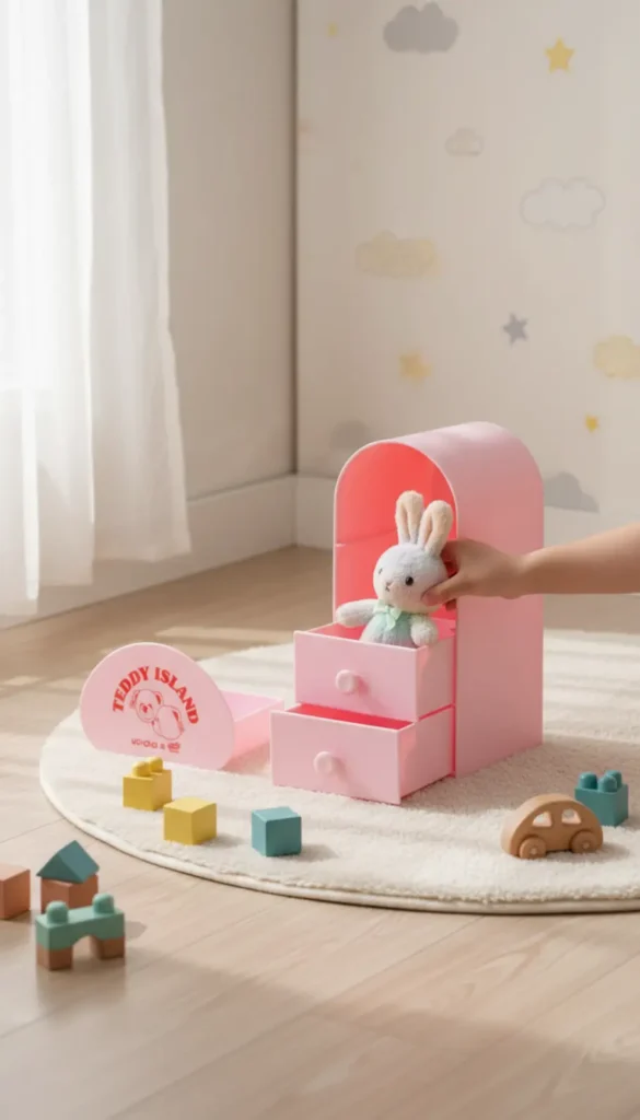 Caja de Almacenamiento Tres Capas Teddy Island x YOYOSO