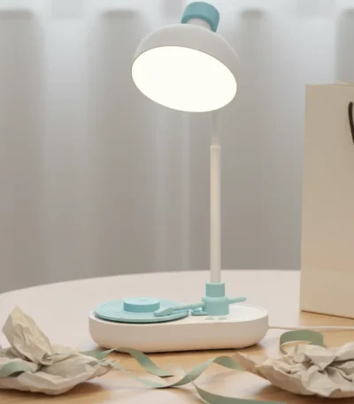 Lámpara Mesa con Reproductor de Vinilo Recargable Azul YOYOSO