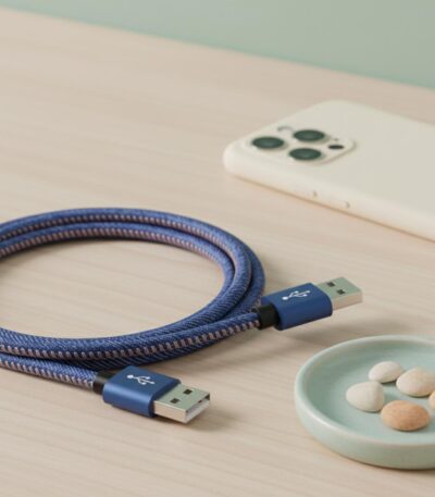 Cable de Datos Android de Cuero Trenzado 2M