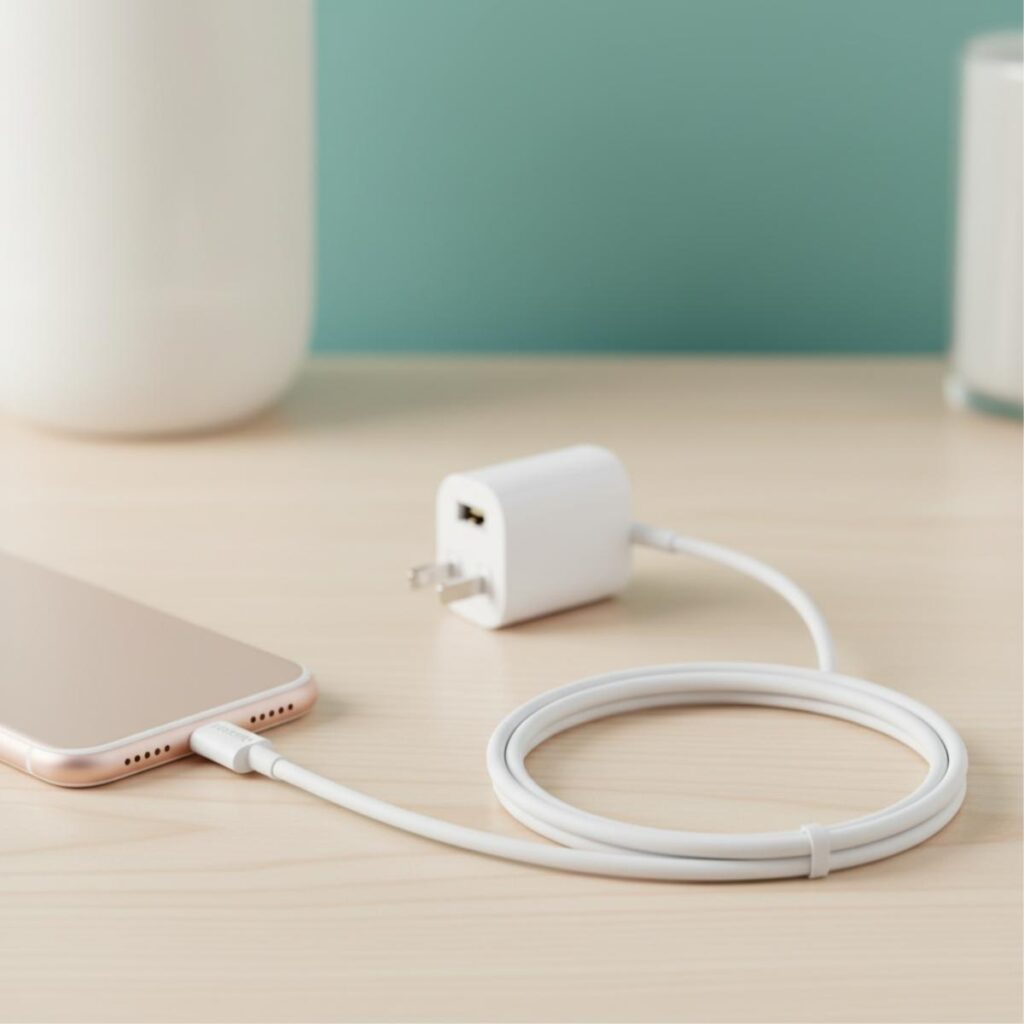 CABLE USB MINA A 2.1A Blanco en Ecuador
