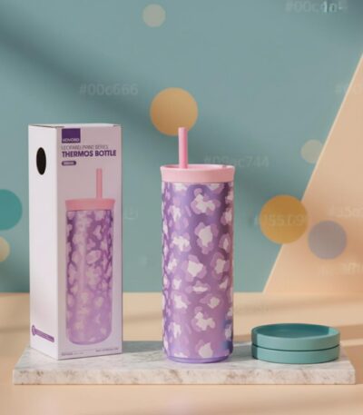 Termo de acero inoxidable morado 580ml YOYOSO