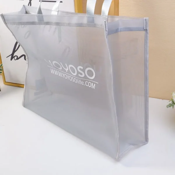 Bolsa de Compras Grande de Malla Gris - Imagen 3