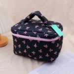 Bolsa de Maquillaje de Algodón tipo Bucket Negra