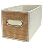 Caja Organizadora Plegable de Bambú con Asas